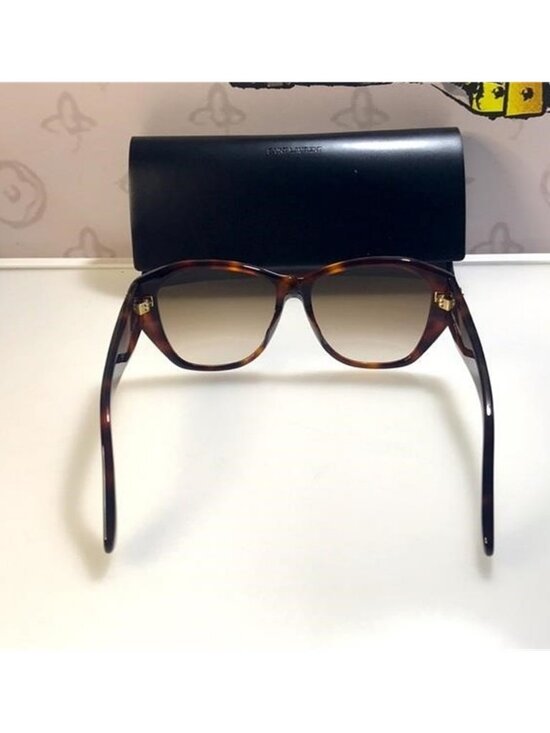 - ?- New SAINT LAURENT SLM8 Cat Eye HAVANA Brown Frame/Grey Lenses Sunglas… main image 10